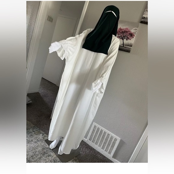 Three layers nose string niqab with batwing sleeve Arabian dress🥰niqab hijab - Picture 8 of 8